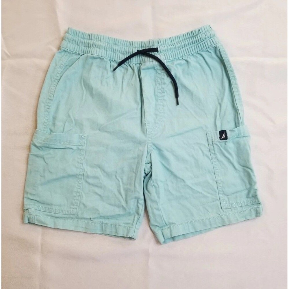 NAUTICA Boys Cotton Shorts Cargo Pocket, Spring Summer Elastic Waist Size 8 S